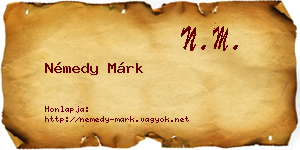 Némedy Márk névjegykártya
